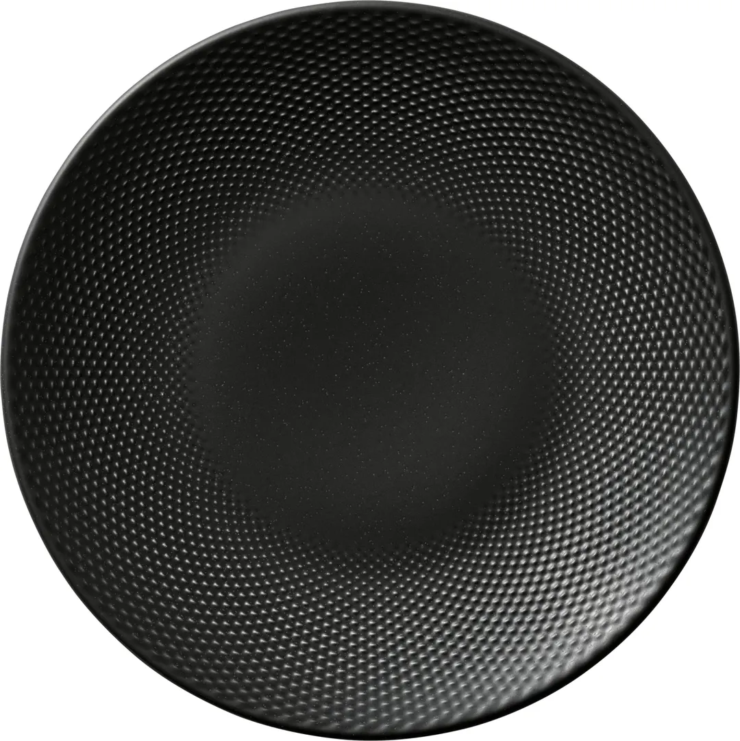 Libbey 802122841000204 - 11" Round Coupe Rim China Plate, Coal Finish, Microwave Oven Safe - 6/Case