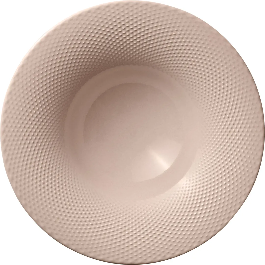 Libbey 802132741000202 - 10"5/8 Round Deep Coupe China Plate, 13.5 oz, Blush, Safe - 3/Case