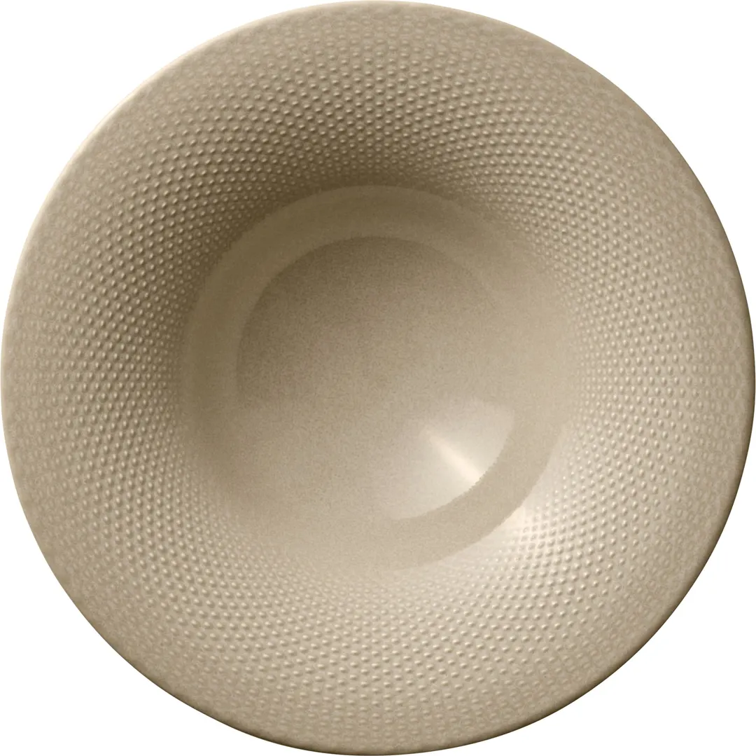 Libbey 802132741000203 - 10-5/8" Deep Coupe China Plate, 13.5 oz, Almond Finish, Dishwasher Safe - 3/Case