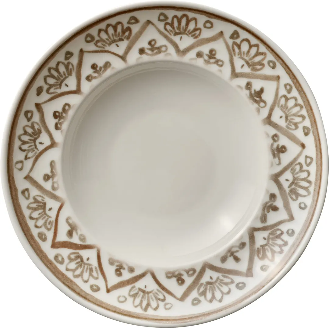 Libbey 803012741000402 China Plate, 10-7/8" Dia x 1/2" H, Deep Coupe, 13.5 oz, China, Sienna - 6/Case