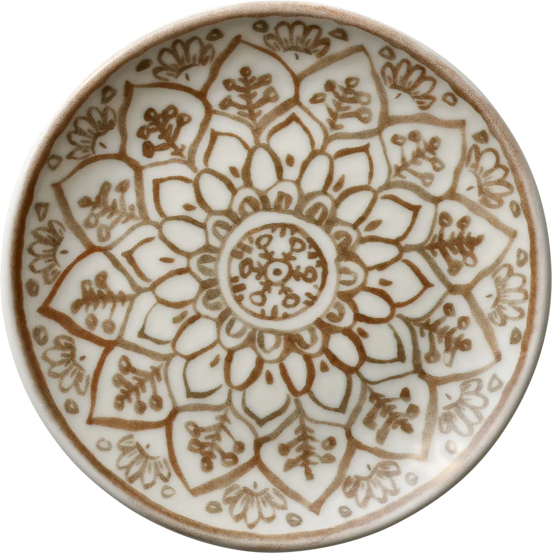 Libbey 803121541000402 - 5-7/8" Round Coupe Rim China Plate, Sienna, Microwave Safe - 6/Case