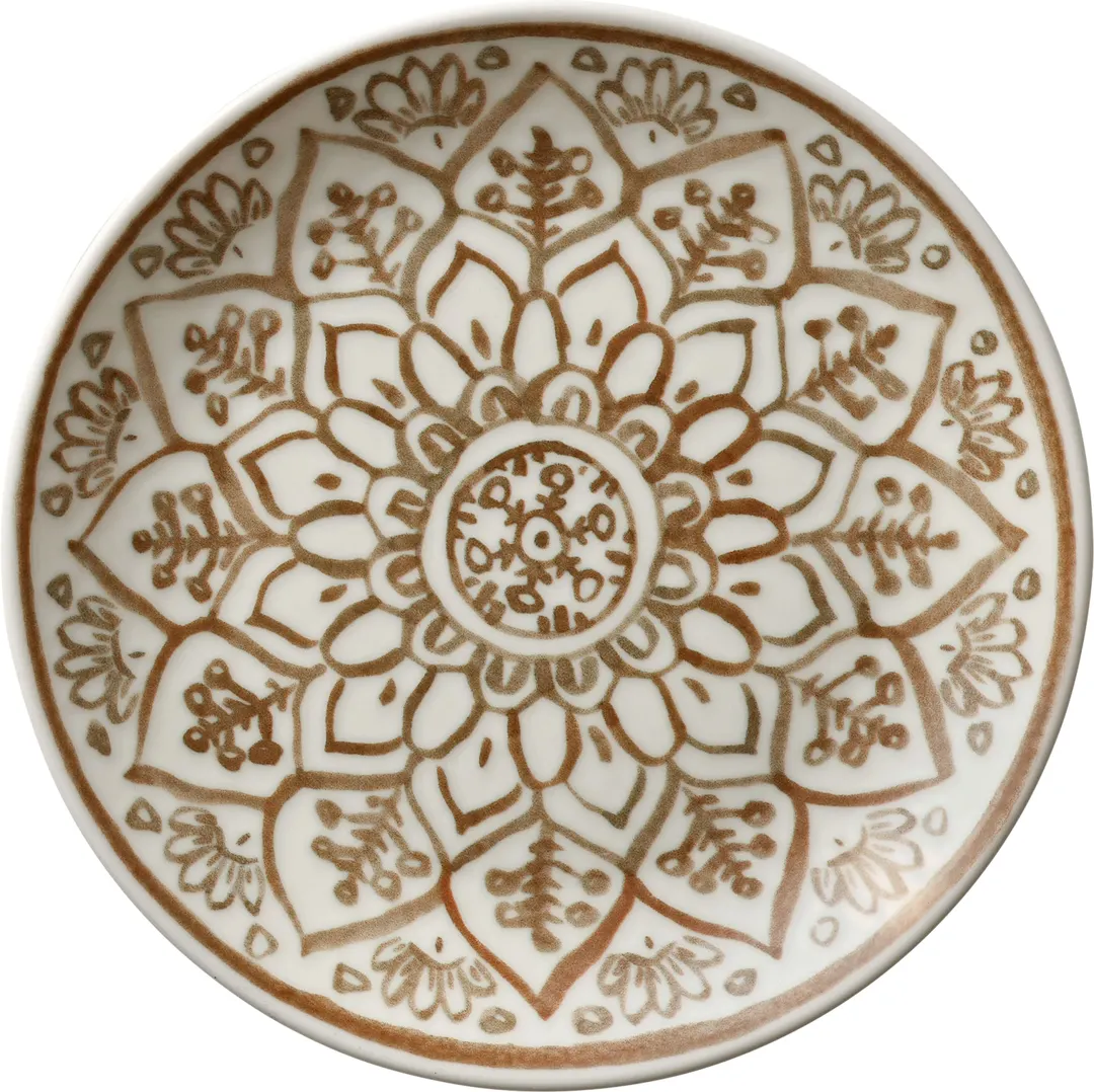 Libbey 803122141000402 - 8¼" Coupe Rim China Plate, Sienna, 8.25" Round, Dishwasher Safe - 6/Case