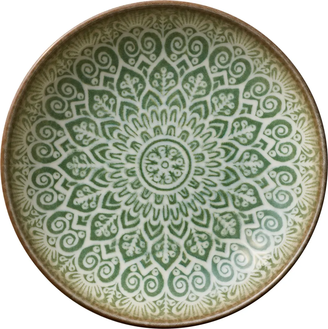 Libbey 803132541000401 - 9-7/8" Round China Plate, 40.6 oz, Jade, Dishwasher/Microwave Safe - 6/Case