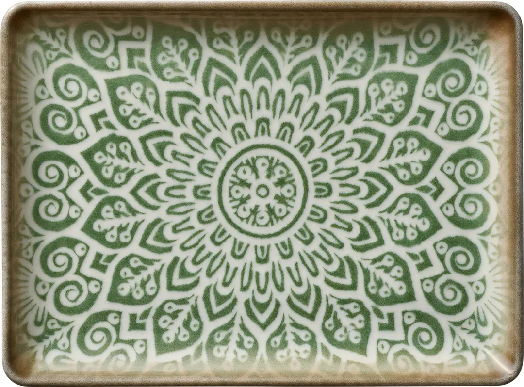 Libbey 803212341000401 Jade Rectangular China Platter 9"¼ x 6"⅞, Microwave Oven Safe - 6/Case