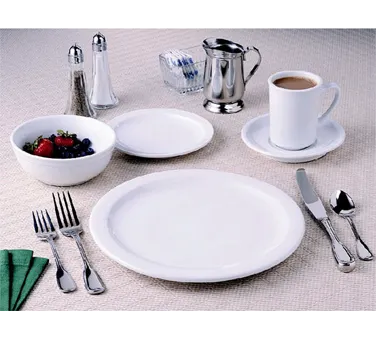 Libbey 840-116-101 Maui Cup – 7 oz White Porcelain Rolled Edge Stackable 3" H x 3¼" T x 2" D - 36/Case