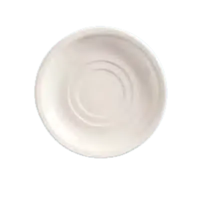 Libbey 840-215-005 China Saucer, 5.5" Double Well Porcelain, Bright White, Round Rim - 36/Case