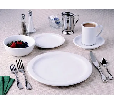 Libbey 840-330-001 Nestabowl - 4" Dia x 2-1/8" H, 10.5 Oz Round Bright White Porcelain Bowl - 36/Case