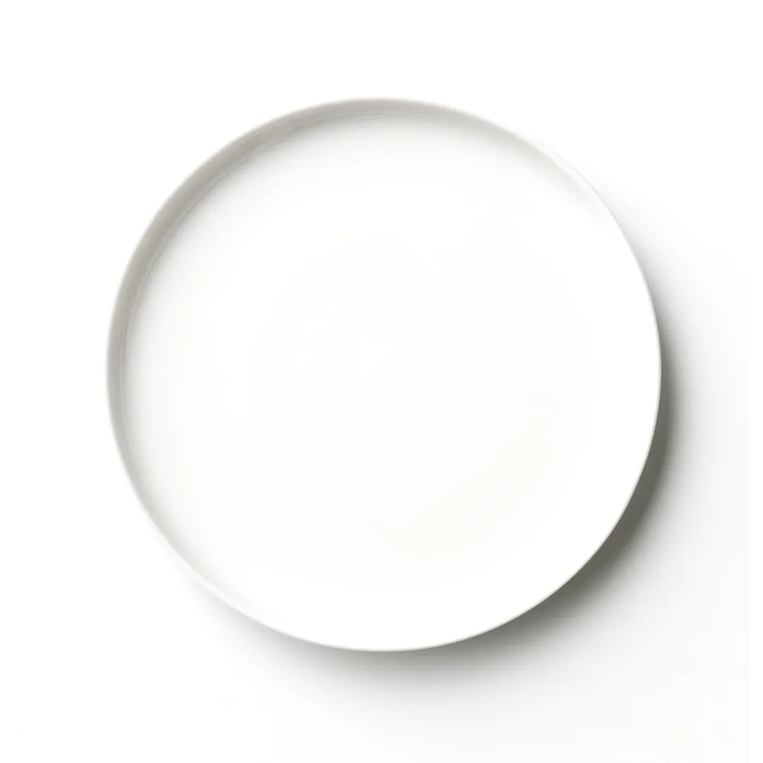 Libbey 840-330-007 - 7‑3/4" Round White Porcelain Plate, 7.75" Dia x 0.81" H, Stacking - 12/Case