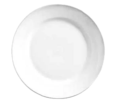Libbey 840-420R-24 China Plate – 7"1/8 Round Porcelain Plate, Bright White, Wide Rolled Rim - 36/Case