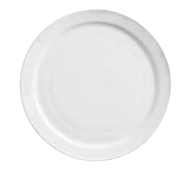Libbey 840-425N-13 China Plate – 9" Round Porcelain Plate, Bright White, Narrow Rim - 24/Case