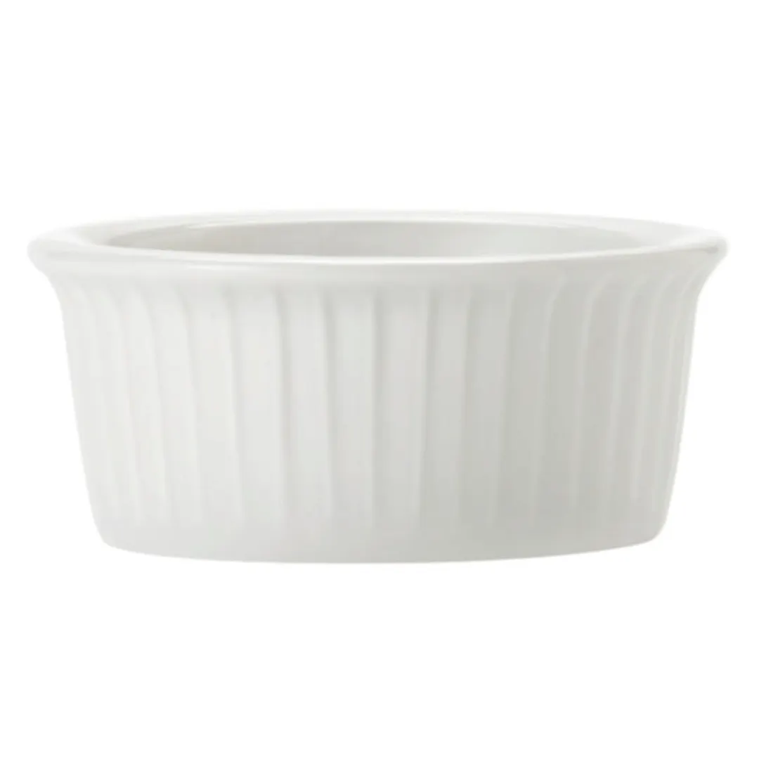 Libbey 840-901-112 China Ramekin, 1.5 oz (2½" Dia x 1⅛" H) Bright Porcelain Edge - 48/Case