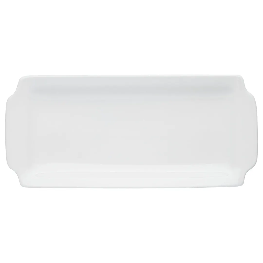 Libbey 840-901-136 Dessert Dish, 14" L x 6¼" W x 1¼" H, White Porcelain, Narrow Rim - 6/Case