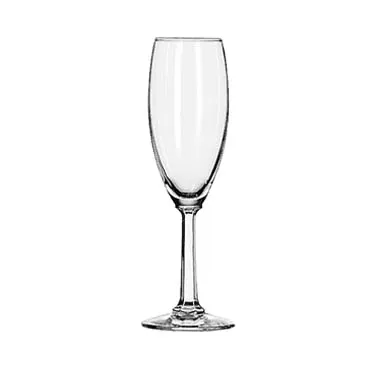 Libbey 8795 - Flute Glass, 5.75 oz, Tempered, Safedge® Rim, Height 7‑7/8" Stem, 12/Case