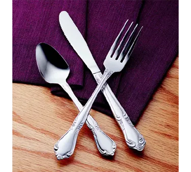 Libbey 9015262 Dinner Knife – 8¼" Fluted, Solid Handle, 18/0 Stainless Steel, Astor II – 36/Case