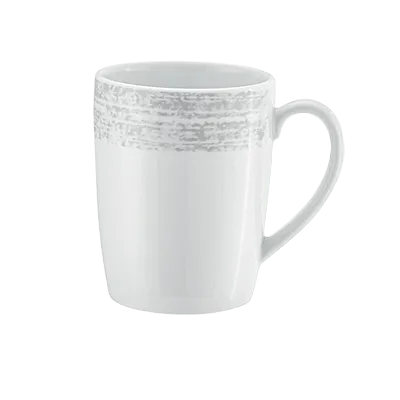 Schonwald 9015630-63070 China Mug, 10-1/8 oz Porcelain, Structure Grey, Scratch‑Resistant - 6/Case