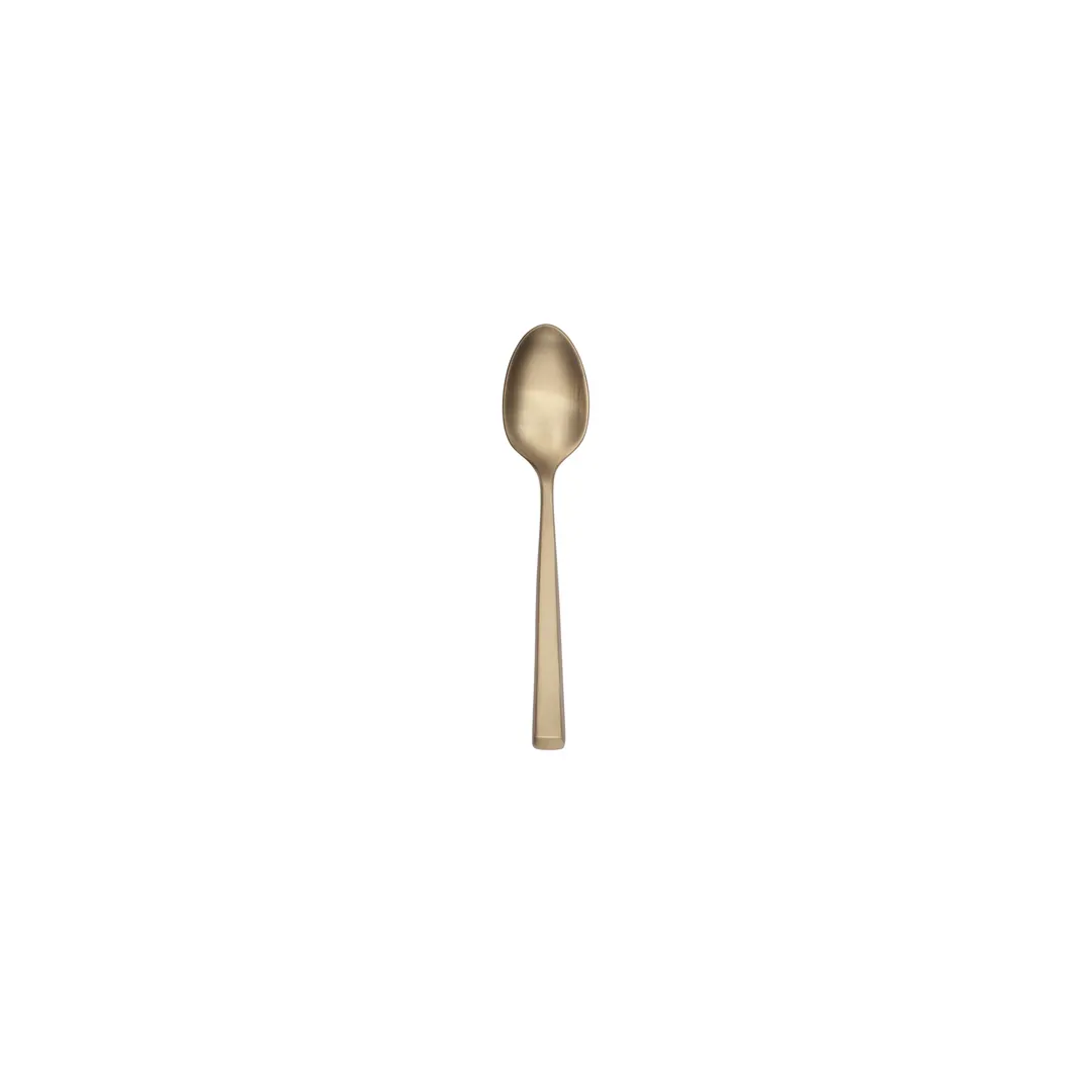 Reserve by Libbey 902 007 Demitasse Spoon, 4-3/8" Gold Satin Finish, 18/0 Stainless Steel, 12/Case