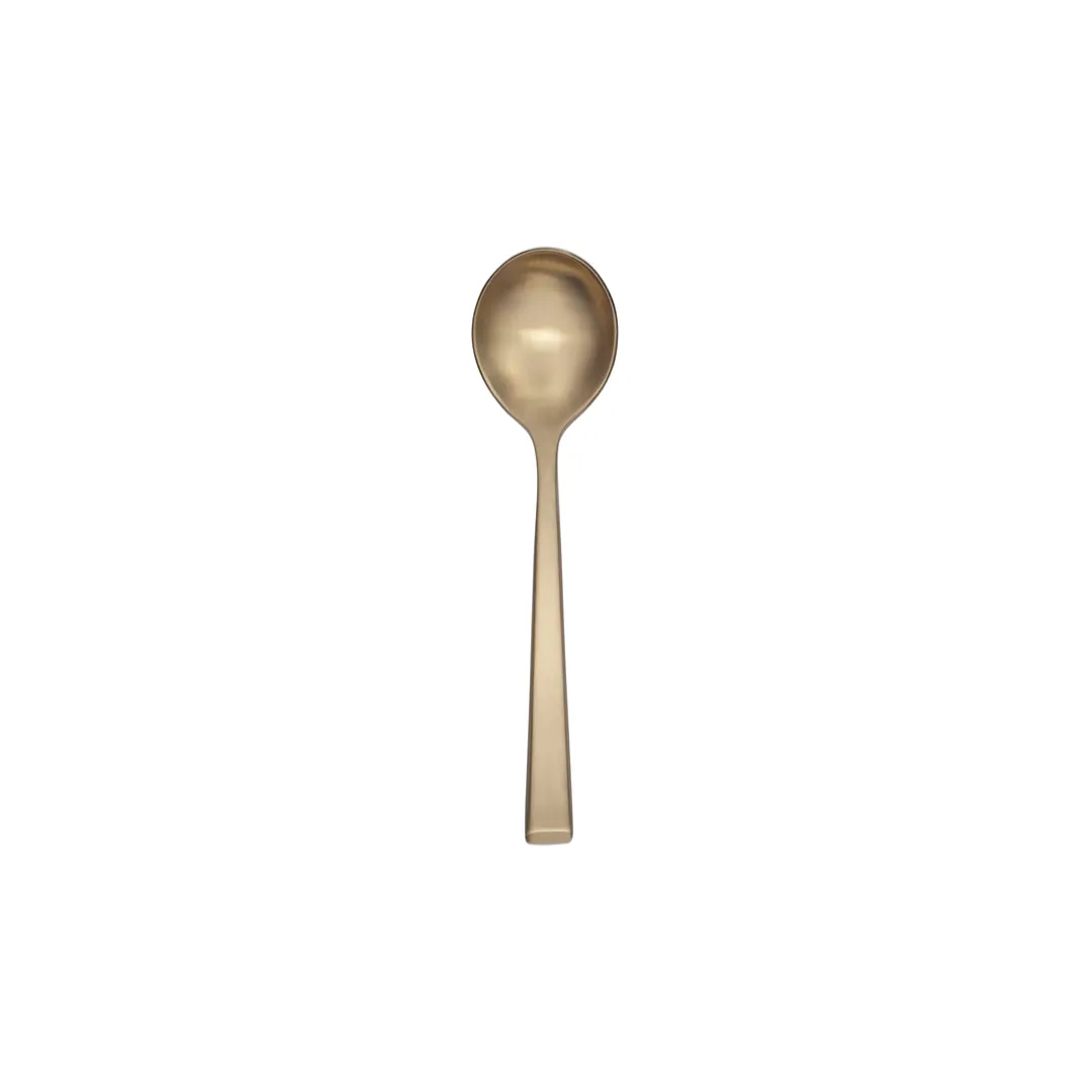 Reserve by Libbey 902016 Bouillon Spoon, 6-1/8" 18/10 Stainless Steel, Gold Finish - 12/Case