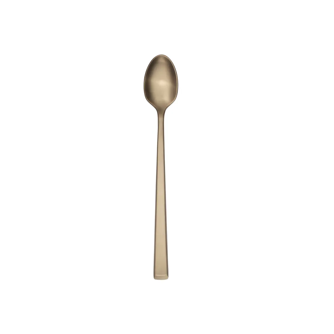 Reserve by Libbey 902021 Iced Tea Spoon, 7½" Gold Satin Finish, 18/10 Stainless Steel - 12/Case