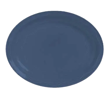Libbey 903032001 Oval China Platter, 13.5" x 10.5" Porcelain, Blueberry Cantina®, Glazed - 6/Case