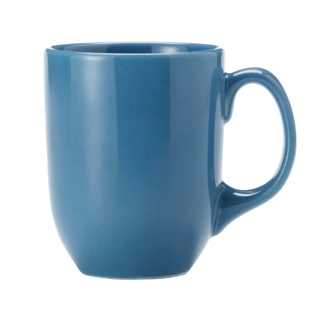 Libbey 903043904 China Mug – 11 Oz Porcelain Blueberry Cantina, 4" H x 4-1/2" Dia - 12/Case