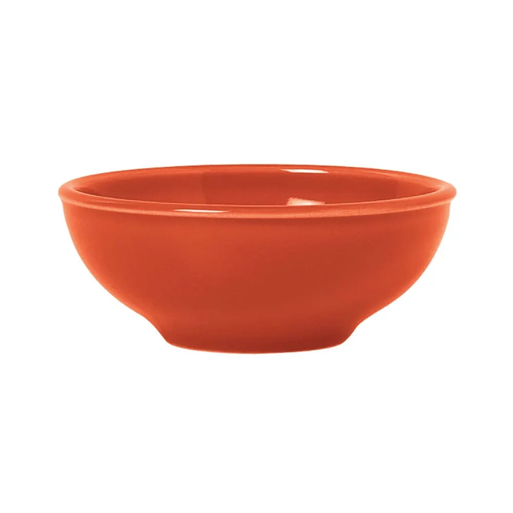 Libbey 903045002 - 5 oz Salsa Bowl, 4" Round Porcelain, Cantina® Uncarved Pattern, Foot - 12/Case