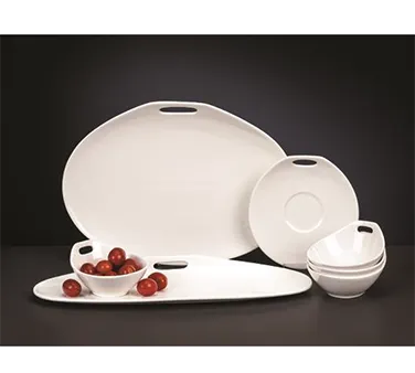 Libbey 905356020 - 4" Porcelain Bowl, 4 oz, Round, White Royal Rideau™ Body, Slenda® Practica Pattern - 12/Case