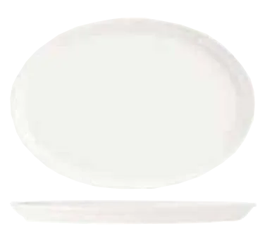 Libbey 905356301 Oval Tray, 9" x 6.5" Porcelain, White Rideau™ Slenda®, Footed - 12/Case