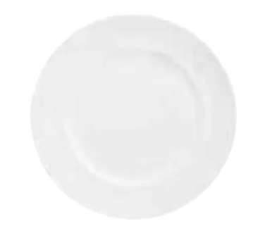 Libbey 905356305 China Plate – 6‑3/4" Round Wide Rim Porcelain, Slenda Pattern, White Body - 36/Case