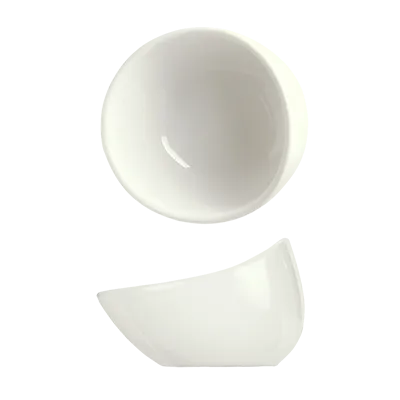 Libbey 905356413 Sauce Dish, 2 oz (3" Dia x 2" H) Porcelain, Rideau™ White Slenda® Verve - 12/Case
