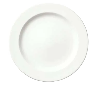 Libbey 905356825 10½" Round Porcelain Plate, Rim, Royal Rideau Body, Slenda® Pattern - 12/Case