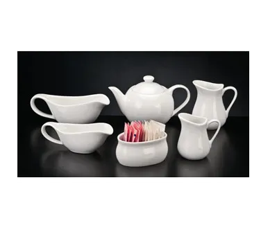 Libbey 905356903 Teapot, 14 oz (7" dia x 4" H), Porcelain, White Royal Rideau - 12/Case