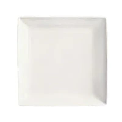 Libbey 905356917 Square China Plate, 10.5" x 10.5" Coupe Rim, Porcelain, White, Stackable - 12/Case