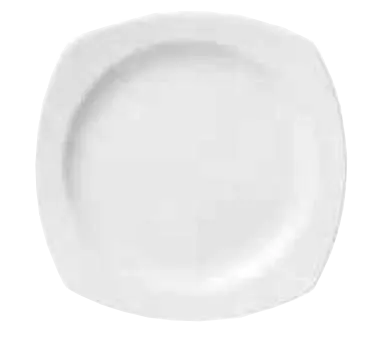 Libbey 905356977 Square China Plate 7¼" Porcelain, White Royal Rideau™ Vitrified Finish - 36/Case