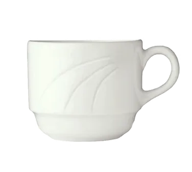 Libbey 905437887 - 8.5 oz Porcelain Tea Cup, 4"3/8" Dia x 2"3/4" H, Royal Rideau, Stackable - 36/Case