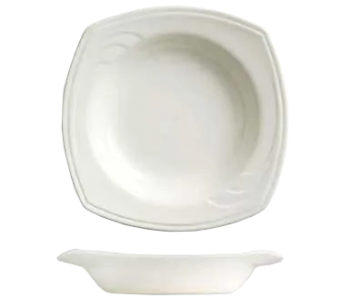 Libbey 905437890 Square Soup Bowl, 14 oz (9" x 1‑3/4"), White Rideau Porcelain Vitrified - 12/Case