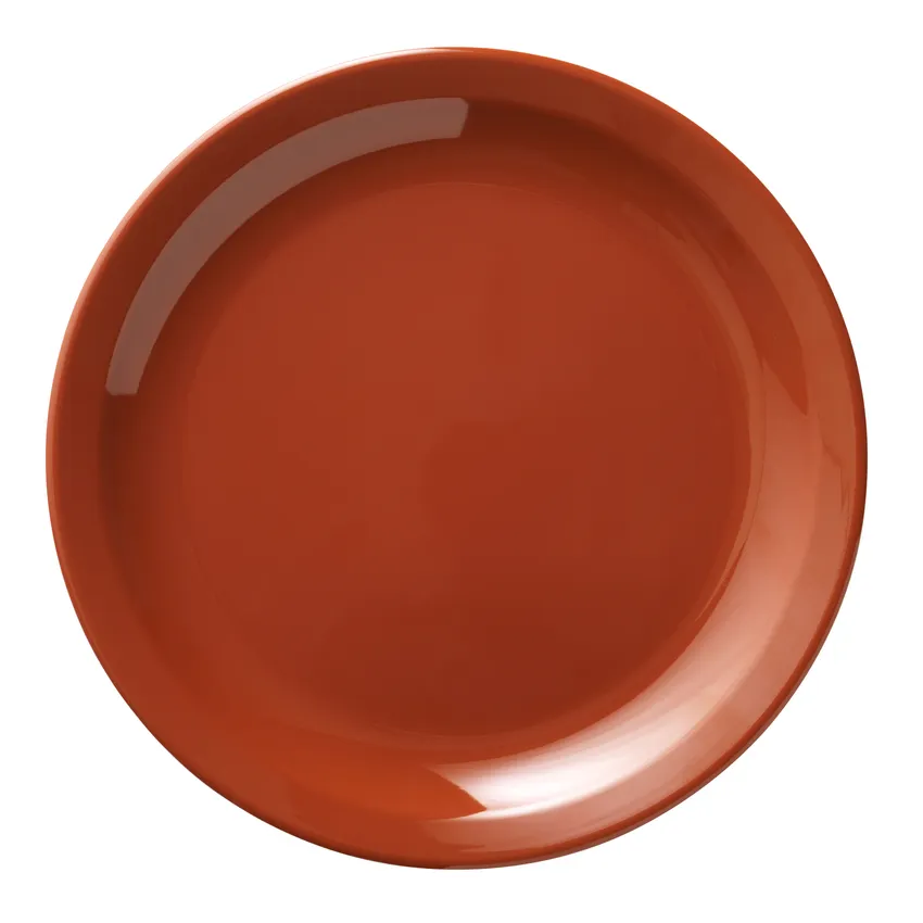 Libbey 906045011 - 10-1/4" Round Melamine Plate, Cayenne Red, Narrow Rim, NSF Certified, 12/Case