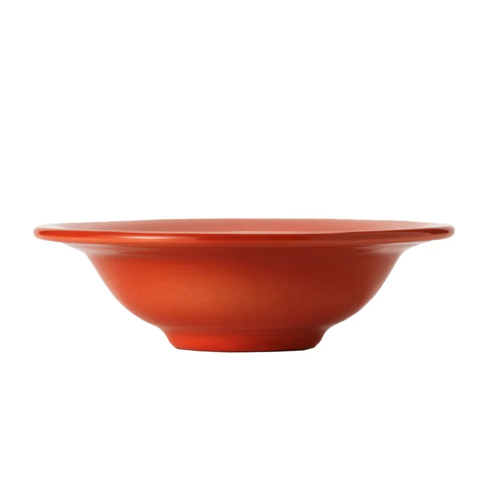 Libbey 906045019 - Red 12‑oz Melamine Bowl, 7½" Dia x 2⅛" H, Cantina® Pattern, NSF Certified-12/Case