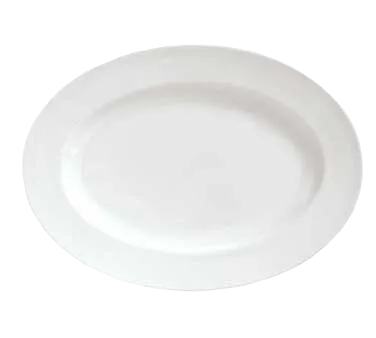 Reserve by Libbey 911190007 Oval Bone China Platter, 14"3/8 x 10"3/8, White Fully Vitrified, 12/Case