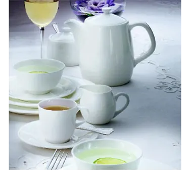 Reserve by Libbey 911190017 - 5" Round Bone China Saucer, White, Vitrified, 5" Diameter - 36/Case