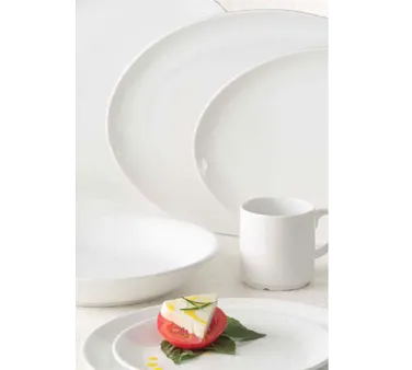 Libbey 911194442 - Au Gratin Porcelain Dish, 12" x 10¼" x 2", 43 oz, White, Handles - 12/Case