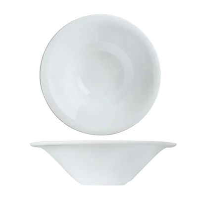 Libbey 911194700 - 9" Round Soup Bowl, 9 Oz Aluma White Porcelain, Reflections™ Pattern - 12/Case