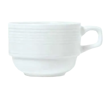 Reserve by Libbey 911196016 - 8 oz Porcelain Tea Cup, 4½" Dia x 2⅝" H, Stackable - 36/Case