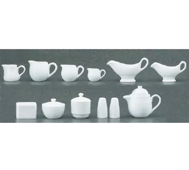 Libbey 911197036 Porcelain Salt Shaker 1‑3/4" Dia x 3‑1/4" H White Rideau™ Slenda® Pattern - 36/Case