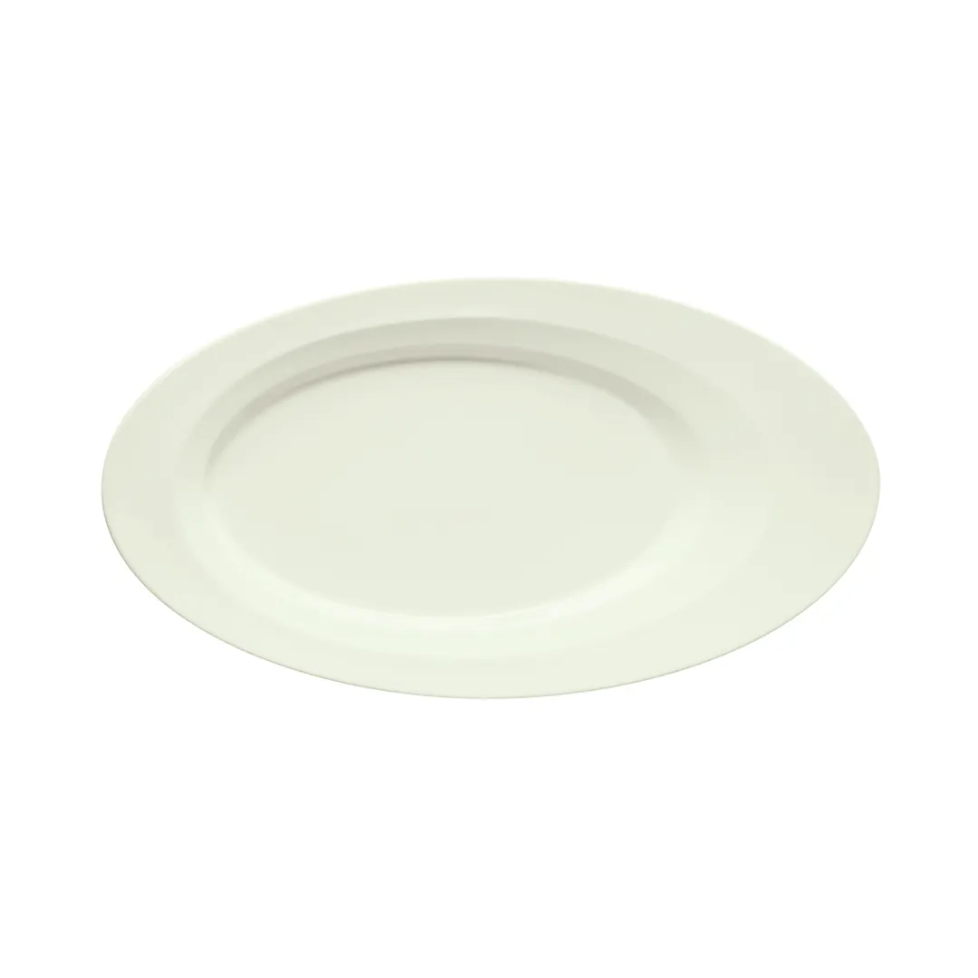 Schonwald 9122630 - Oval BoneWhite™ Porcelain Platter, 11½" x 6¼", Faceted Design, 6/Case