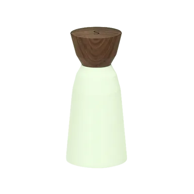 Schonwald 9124010 Salt Grinder, 5-7/8" Round Porcelain BoneWhite Finish, Faceted Design - 6/Case