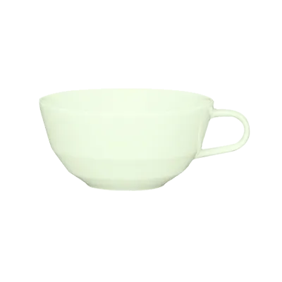 Schonwald 9125172 - 7-3/4 oz BoneWhite™ Porcelain Cup, 1-3/4" Foot, Faceted Design, 5‑7 oz - 12/Case