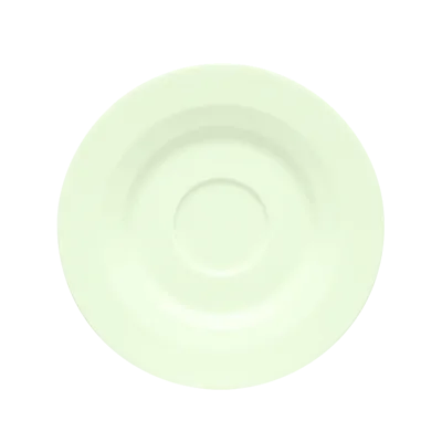 Schonwald 9126908 Espresso Saucer, 5-1/4" Dia., 1-7/16" Well, Porcelain, BoneWhite™ Finish - 12/Case