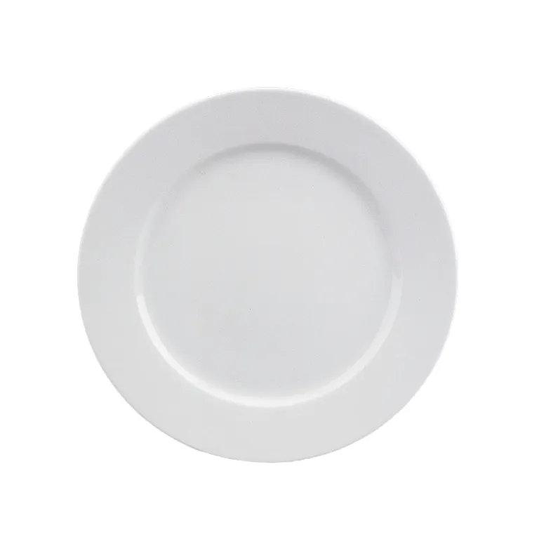 Schonwald 9130025 - China Plate, 9.875" Round Porcelain Continental White Medium Rim - 6/Case