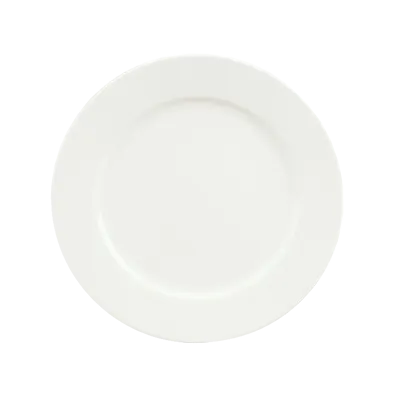 Schonwald 9130027 - 10.5" Round Porcelain Plate, White™ Pattern, Microwave/Dishwasher Safe - 6/Case