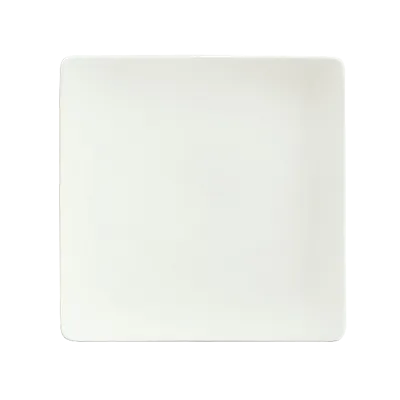 Schonwald 9131524 Square China Plate, 9.25" Coupe Rim, Porcelain, Continental White – 6/Case